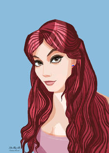 «红头发»插画图片壁纸