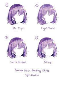 Anime Hair Shading Styles插画图片壁纸