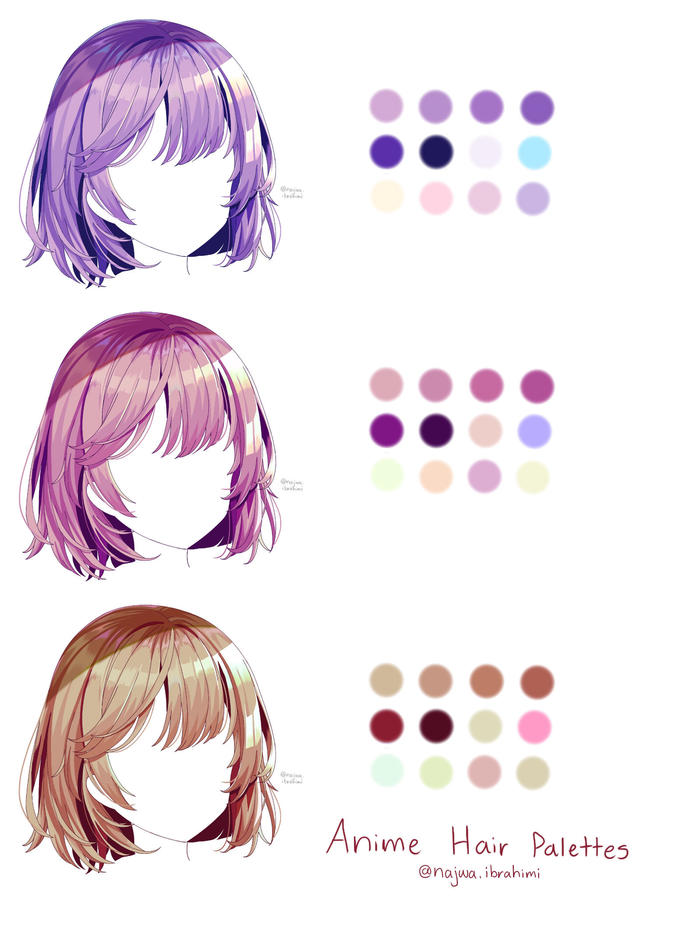 Anime Hair Shading Styles插画图片壁纸