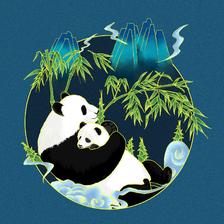 熊猫插画图片壁纸