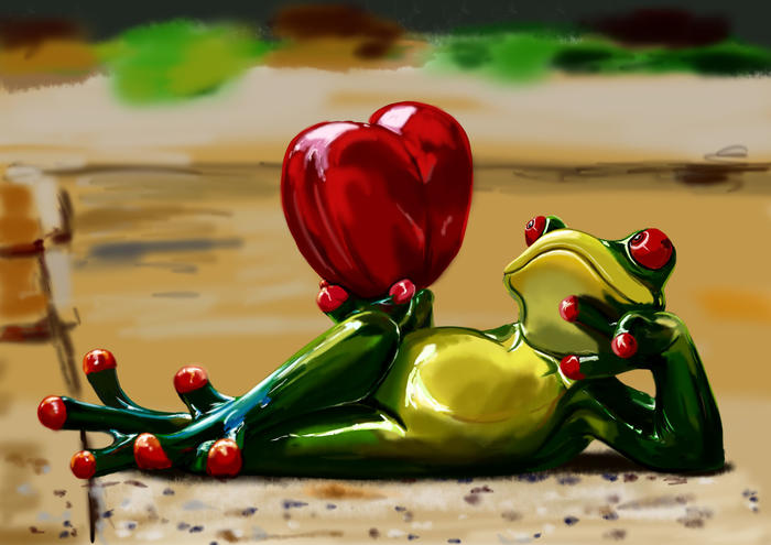 妖娆的青蛙插画图片壁纸