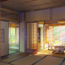日本村的家内部插画图片壁纸