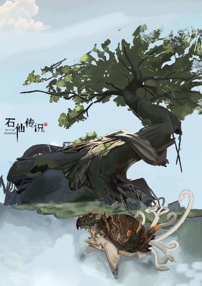 石仙传说之九尾龟插画图片壁纸