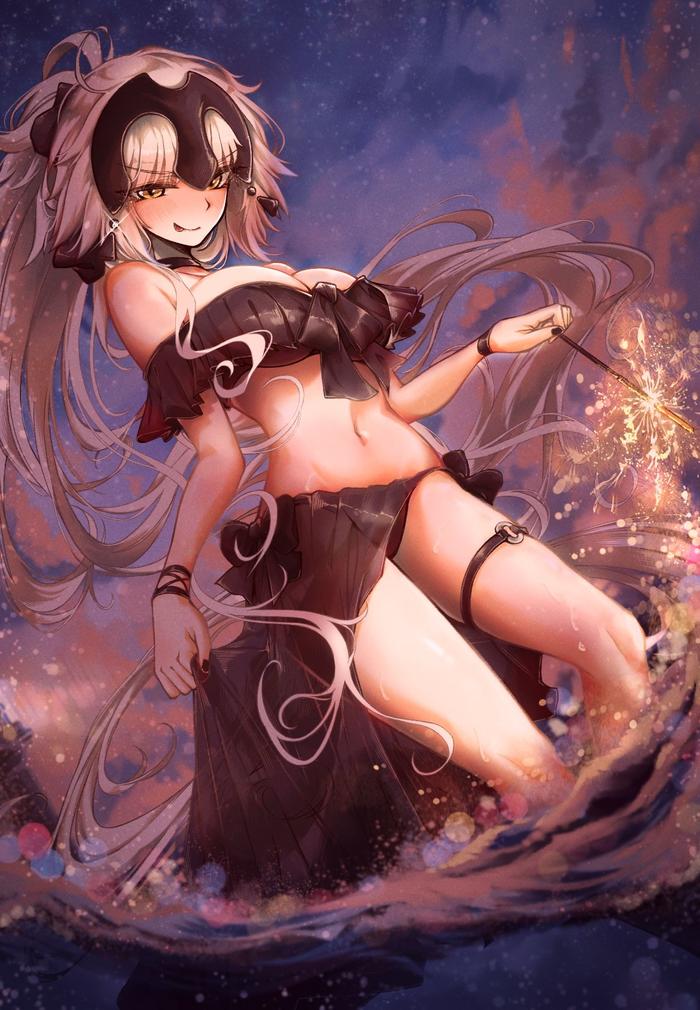 Jeanne Alter swimsuit插画图片壁纸