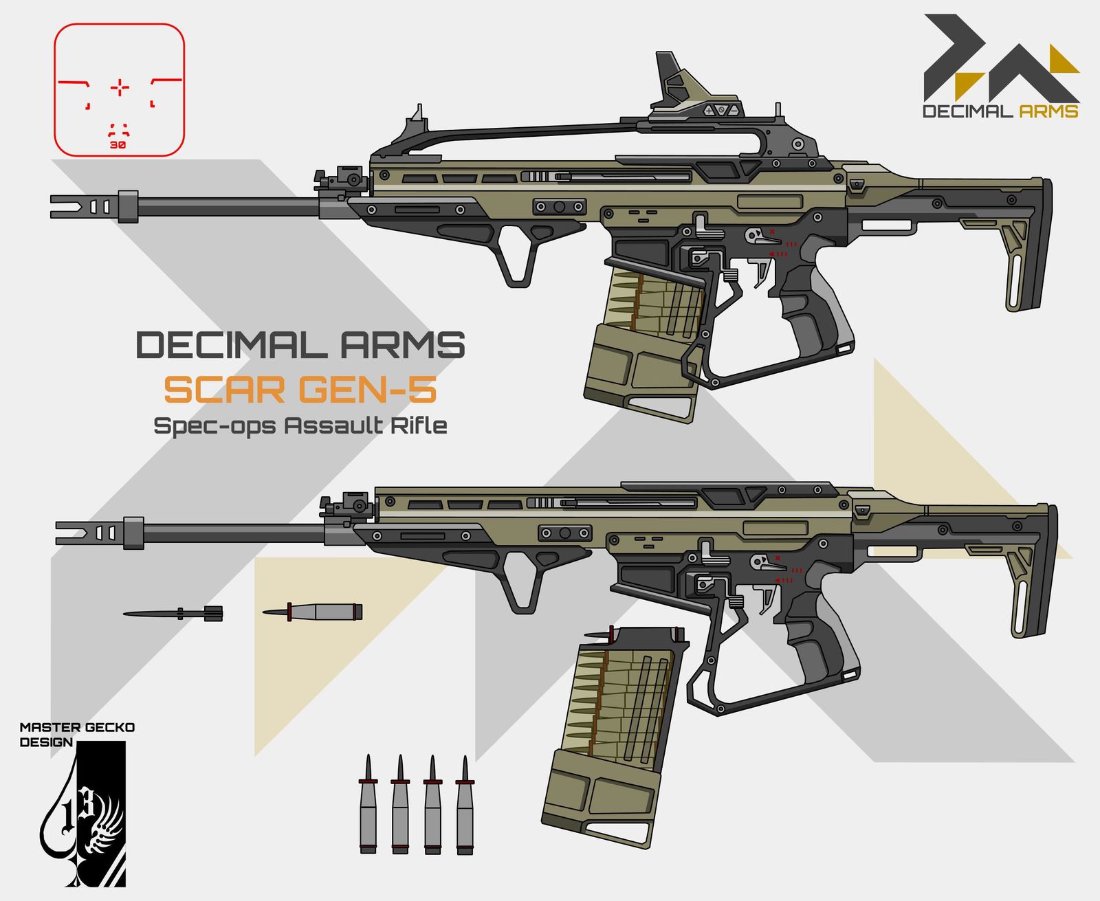 Decimal Arms SCAR GEN-5插画图片壁纸