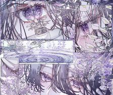 写着可爱的紫藤花