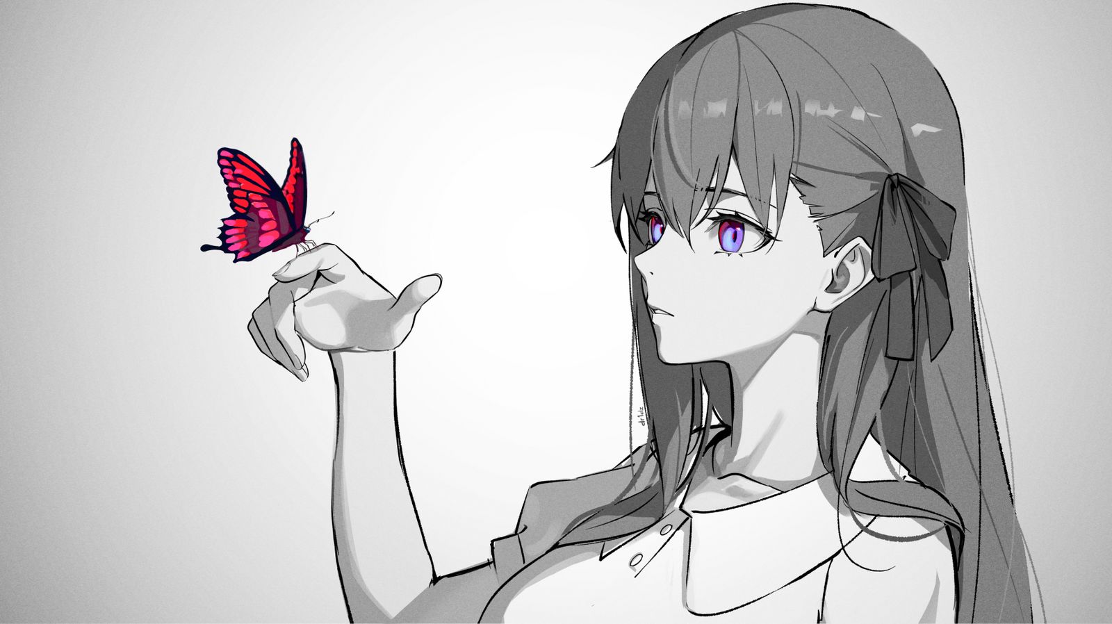 Lost butterfly插画图片壁纸