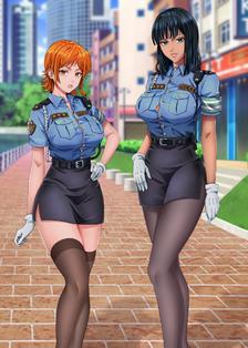 Police Nami & Robin插画图片壁纸