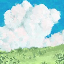 云朵，练字插画图片壁纸