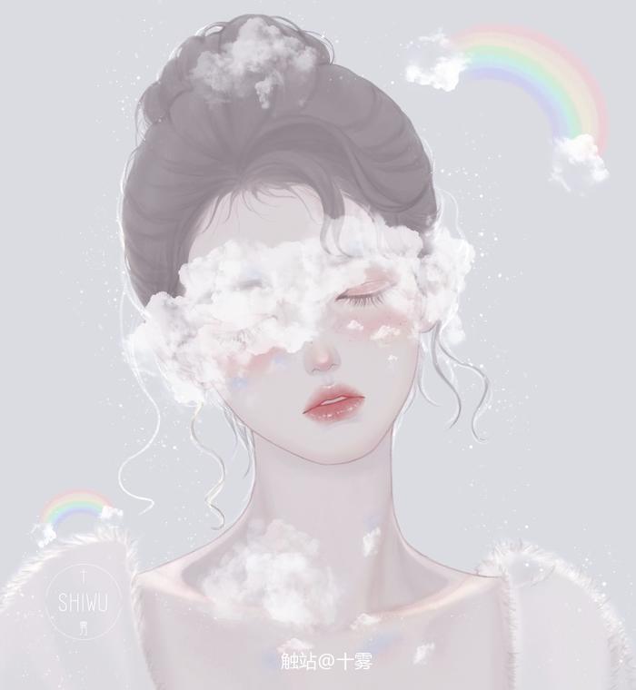 烟雾缭绕☁️插画图片壁纸