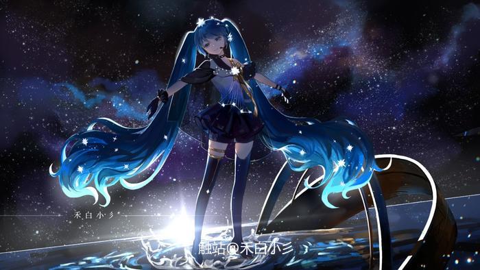 "永远闪耀的北极星。"插画图片壁纸