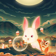 兔年插画（一）——守护插画图片壁纸