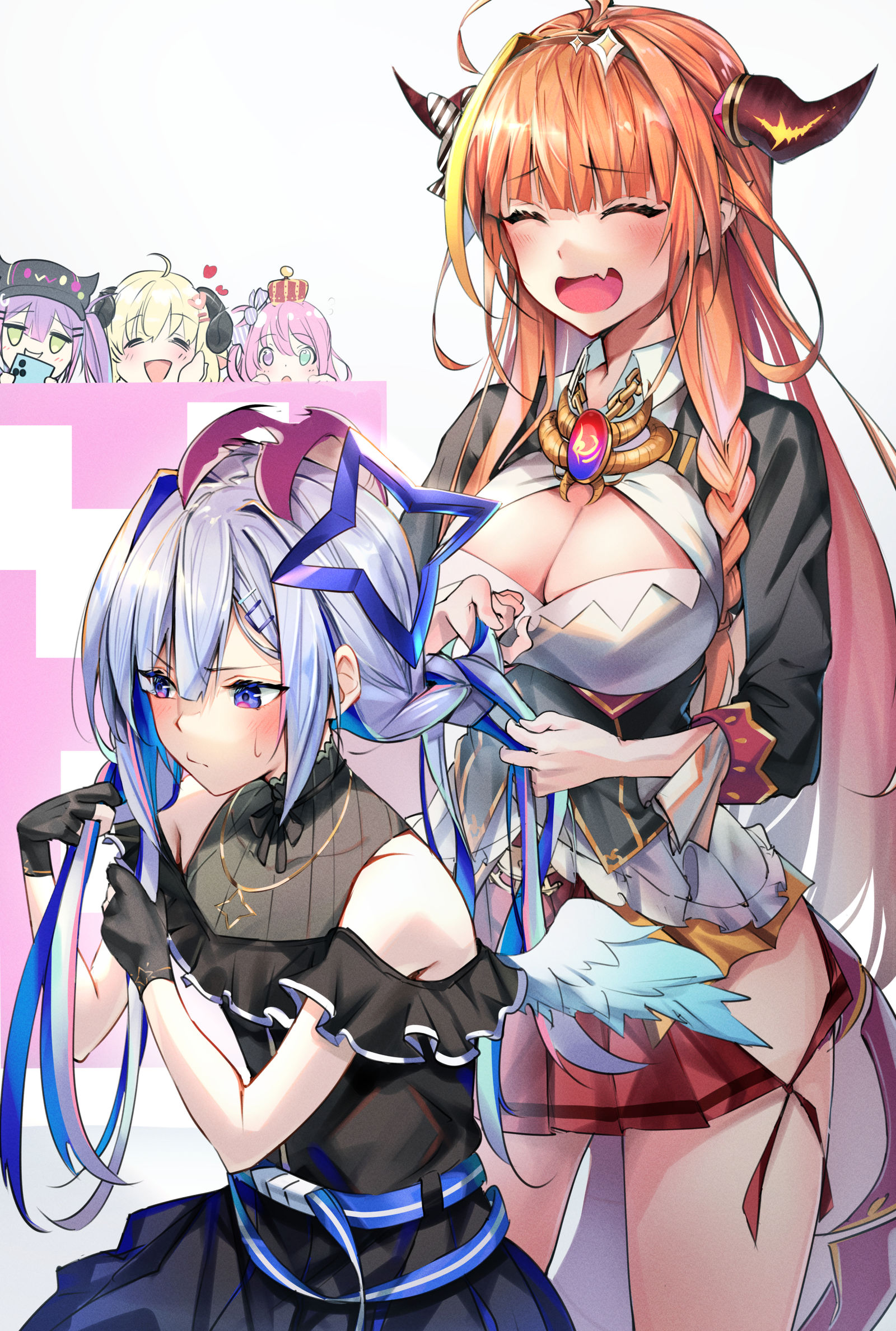 编辫天使插画图片壁纸