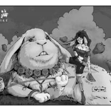 十二生肖之兔插画图片壁纸
