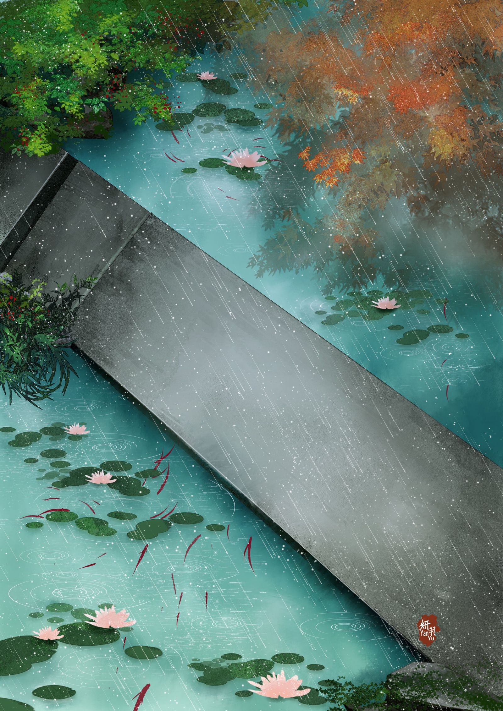 四季-插画古风原创作品-触站