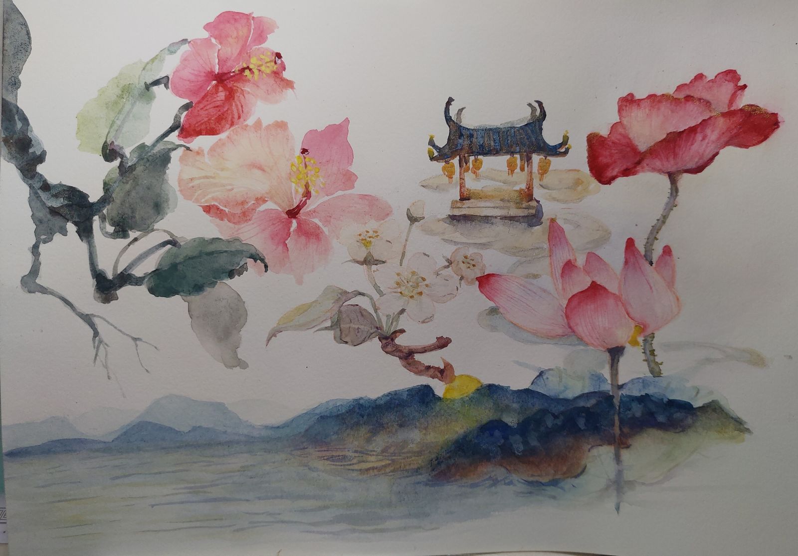 锦绣山河插画图片壁纸