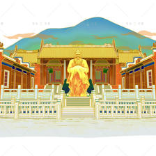 化州孔庙插画图片壁纸