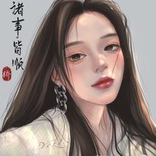 半厚涂女生头像插画图片壁纸