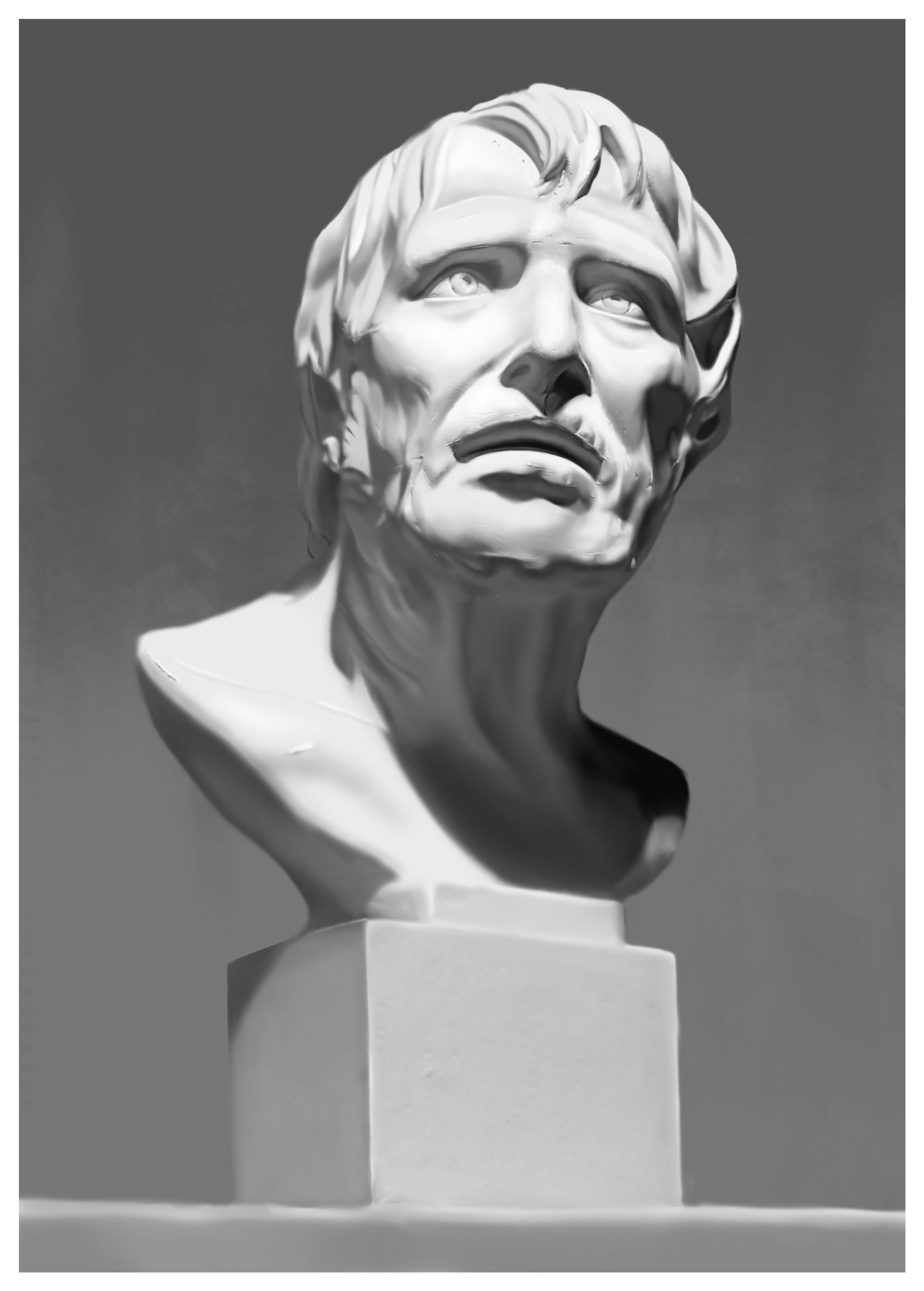 海盗石膏像插画图片壁纸