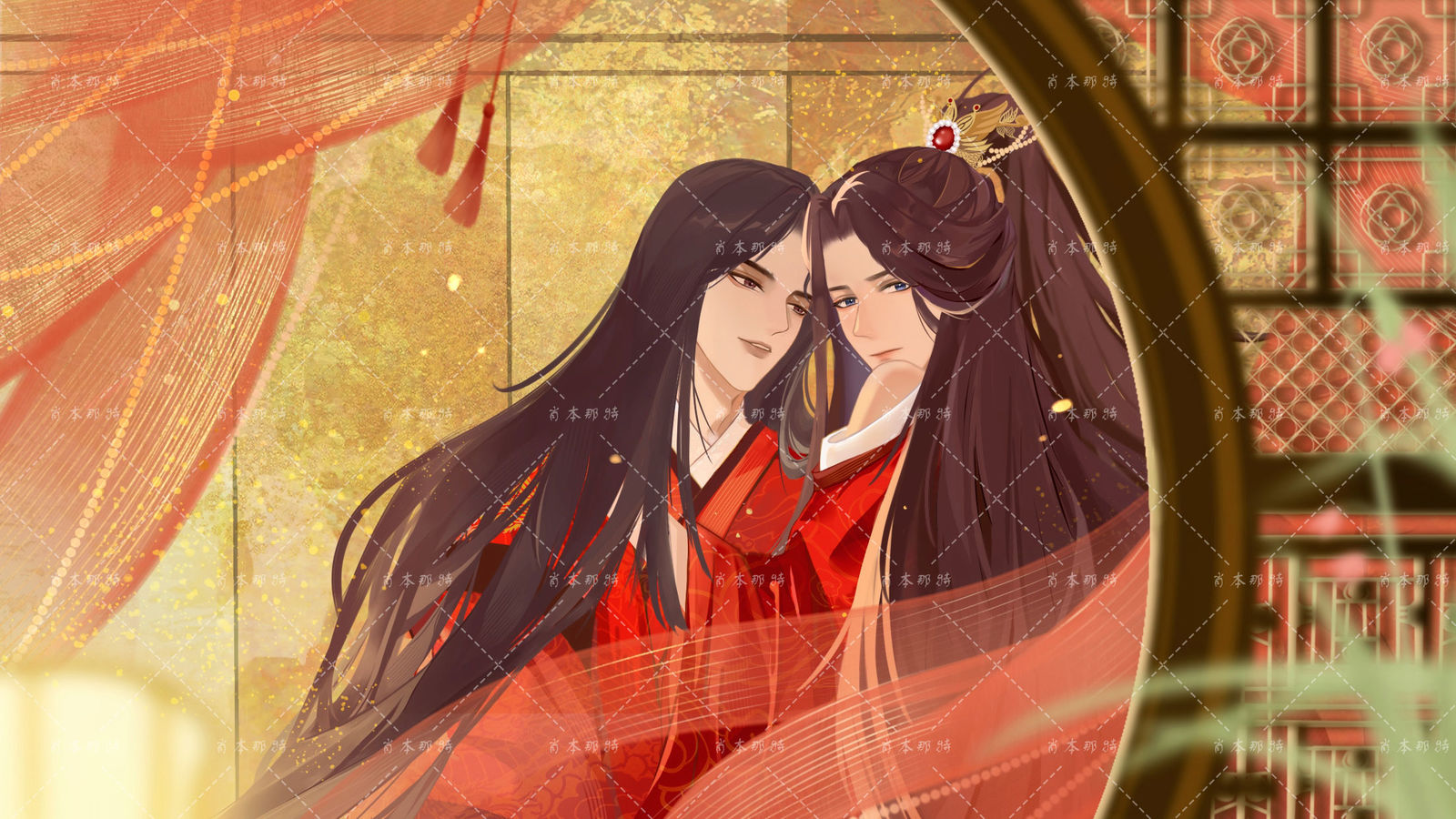 大婚-板绘 古风绘画