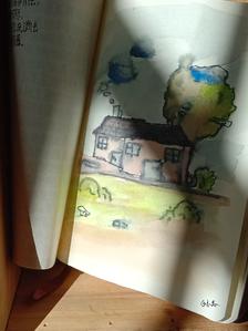 乡间小屋插画图片壁纸