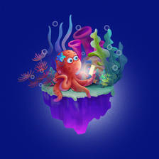 光影主题-海底世界插画图片壁纸