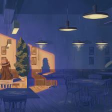 咖啡馆插画图片壁纸