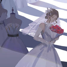 梦中的婚礼插画图片壁纸