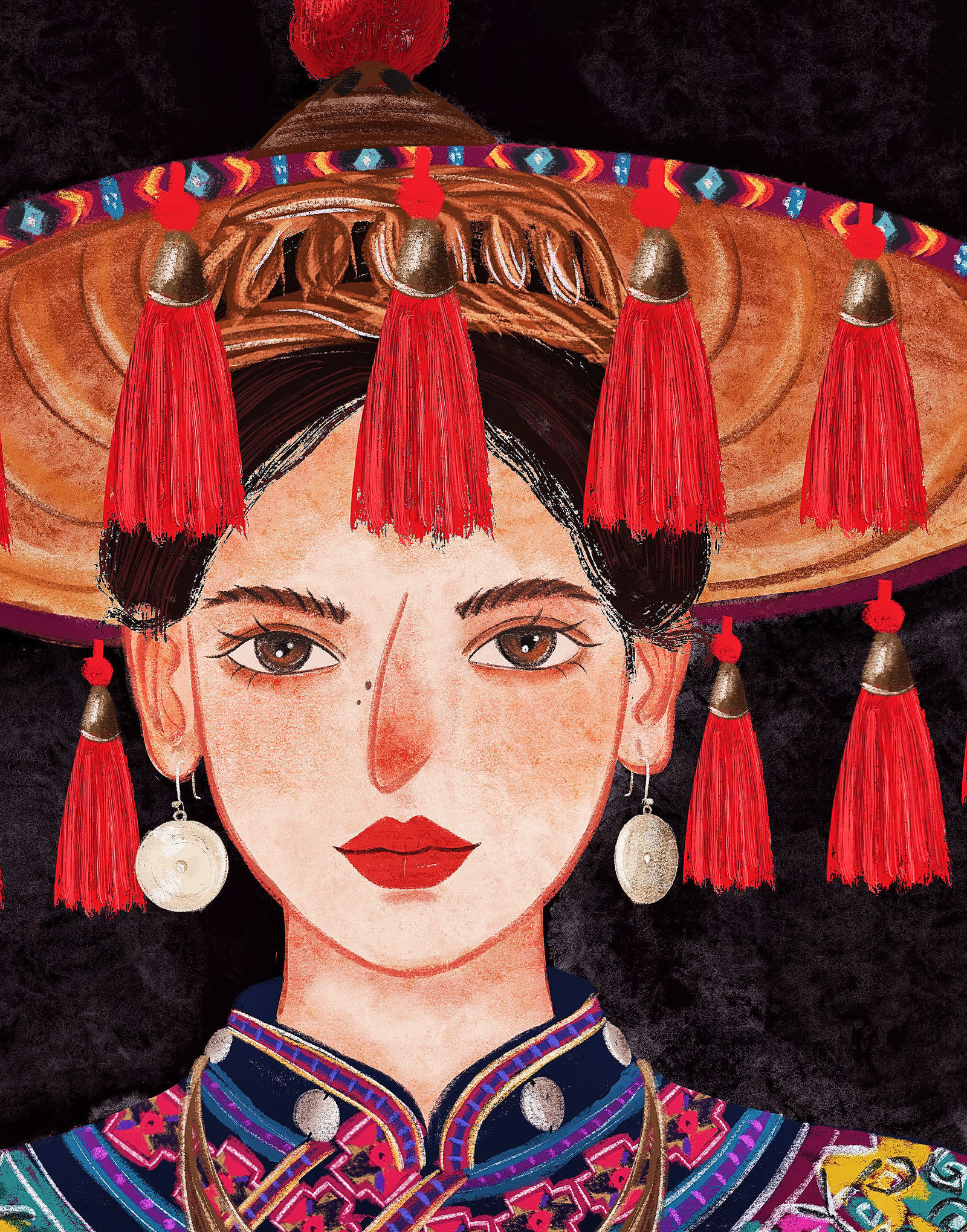 挑战100张人物插画|88/100 少数民族-毛南族-同人电影-触站