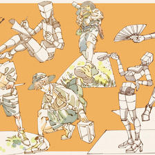 人体方块人速写课程-收徒插画图片壁纸