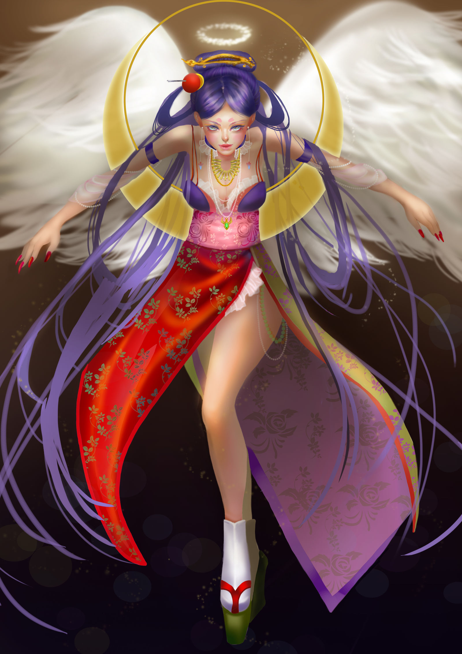 月影插画图片壁纸