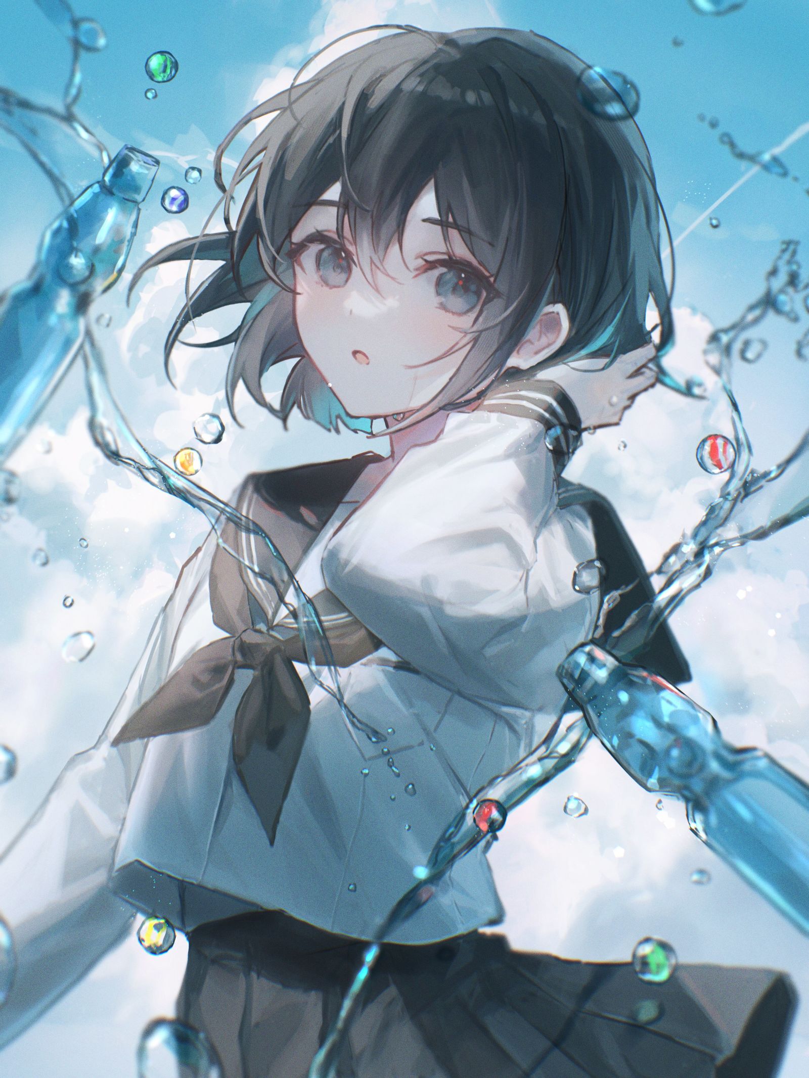 柠檬汽水插画图片壁纸