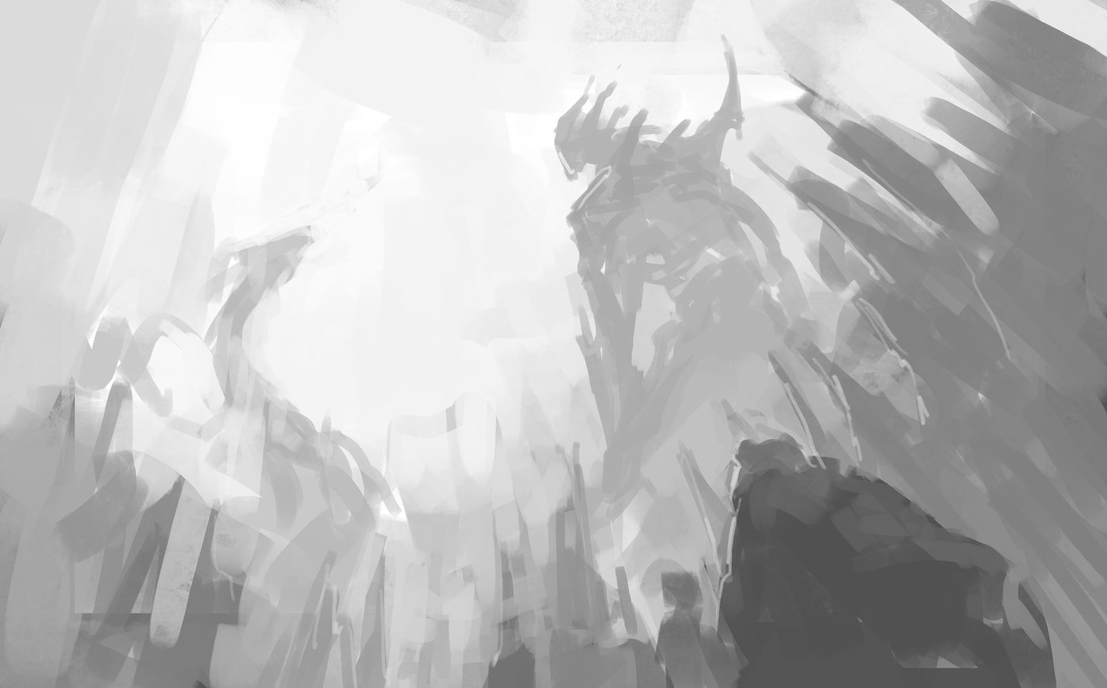 古老之地- 巨龙 泰坦 雪山插画图片壁纸
