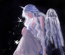 白色天使-厚涂iPad