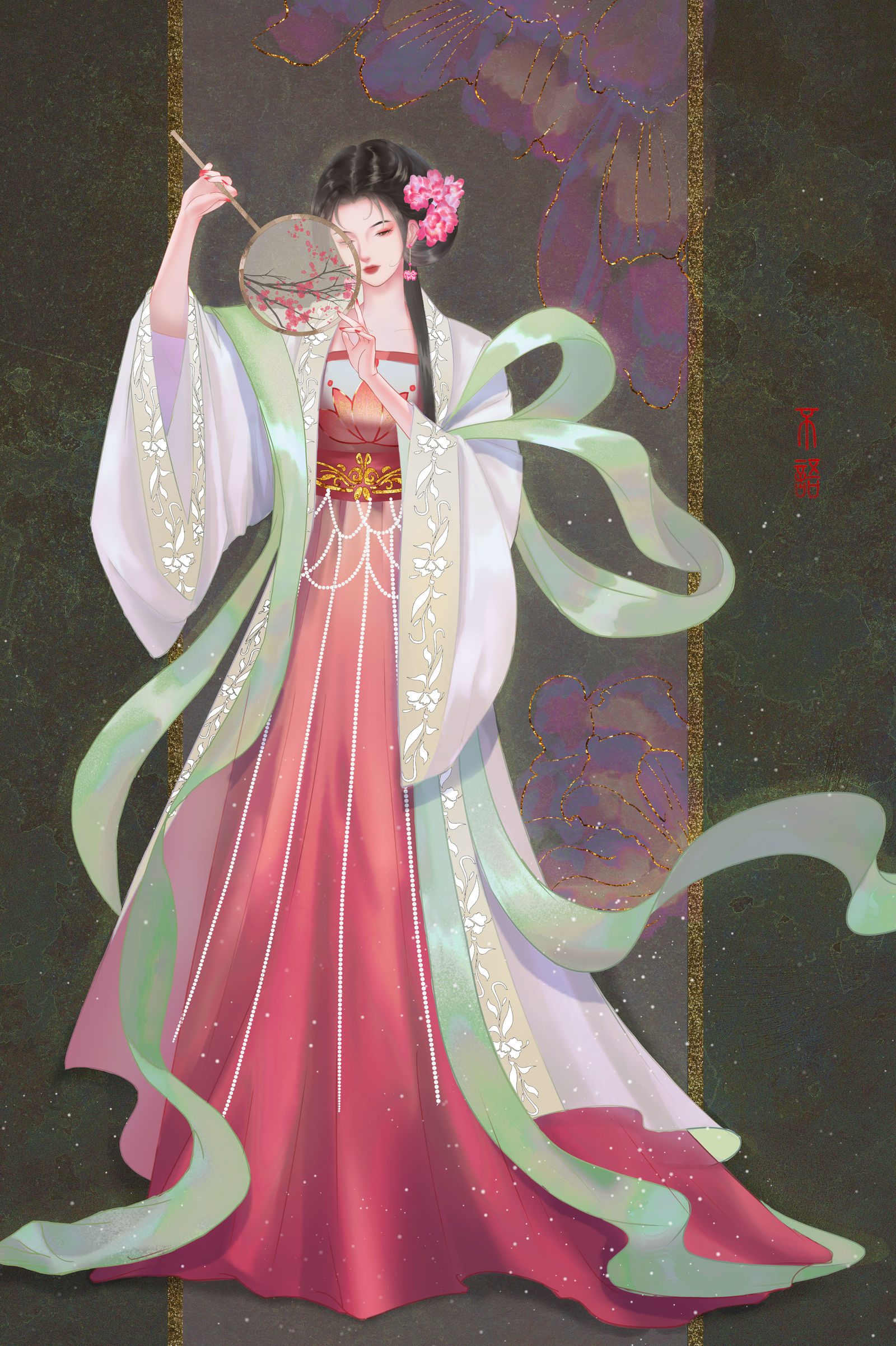 古风仕女系列三插画图片壁纸