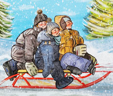 人物插画|一起滑雪吧