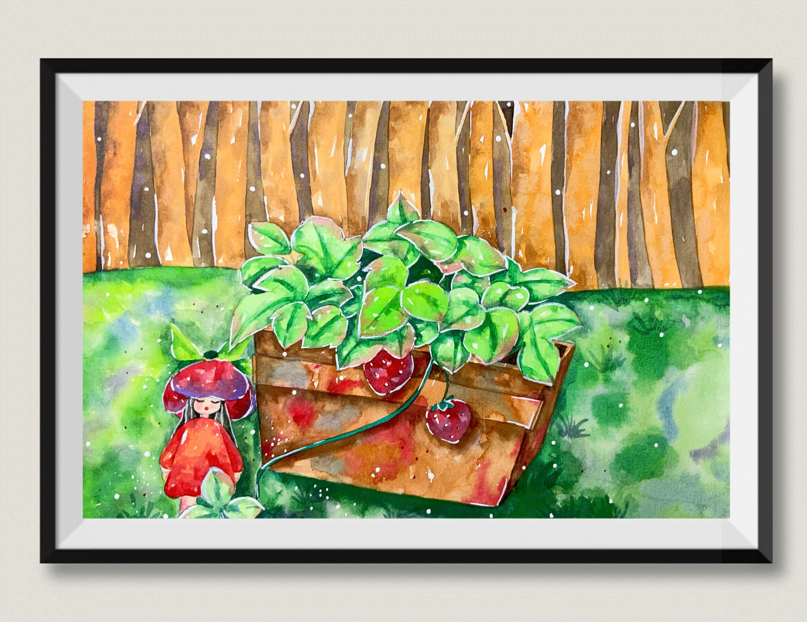 草莓🍓插画图片壁纸