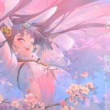 桜が咲く插画图片壁纸