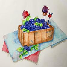 蓝莓插画图片壁纸