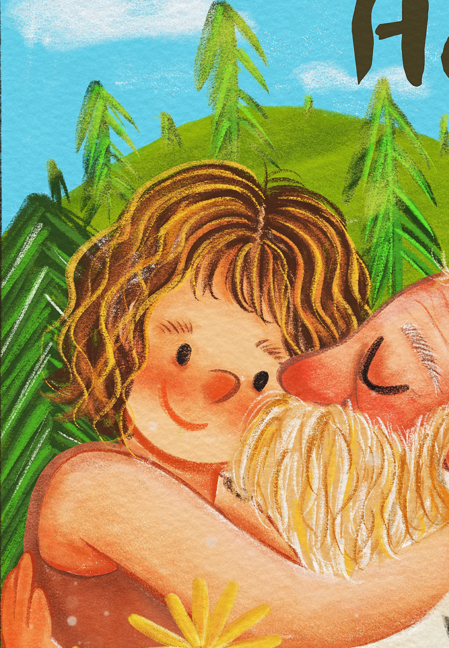 绘本封面设计| 海蒂和爷爷> 第二弹