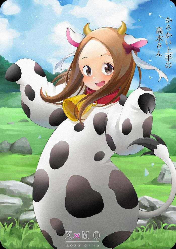 高木同学-奶牛装-第三季贺插画图片壁纸