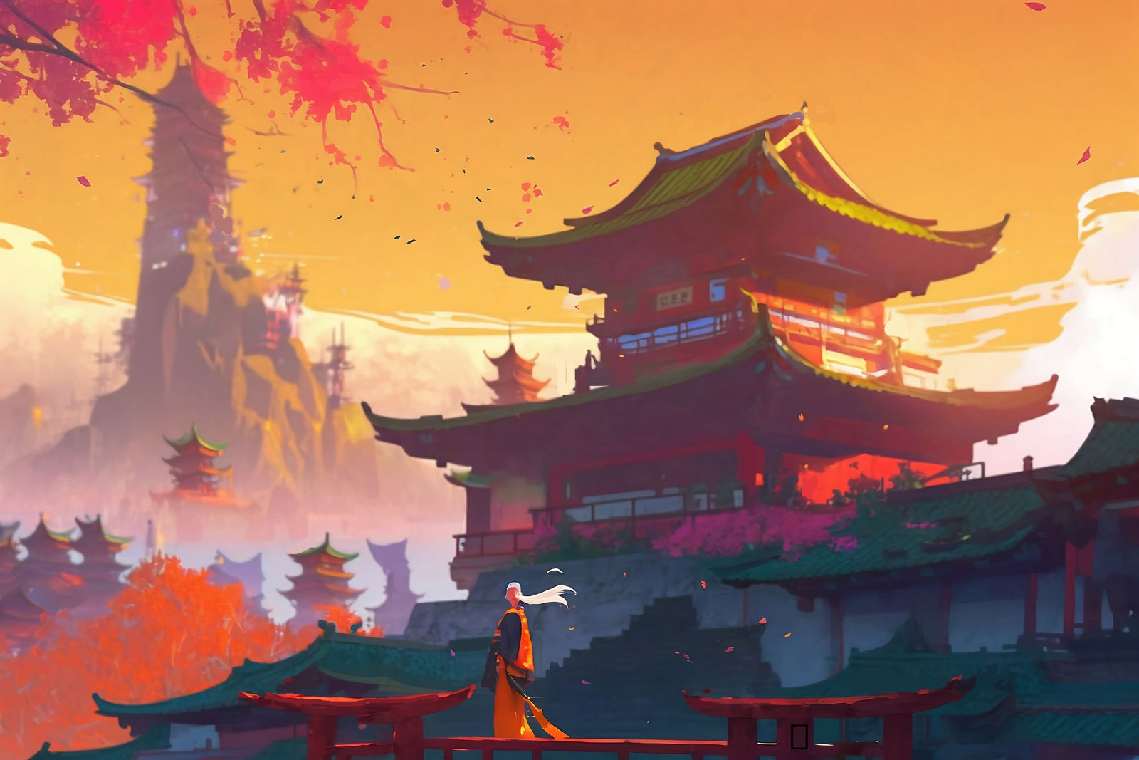 青楼插画图片壁纸