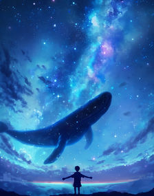 夜空中的鲸鱼