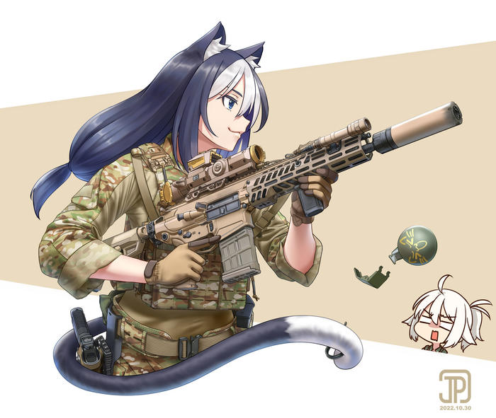 tactical meow插画图片壁纸