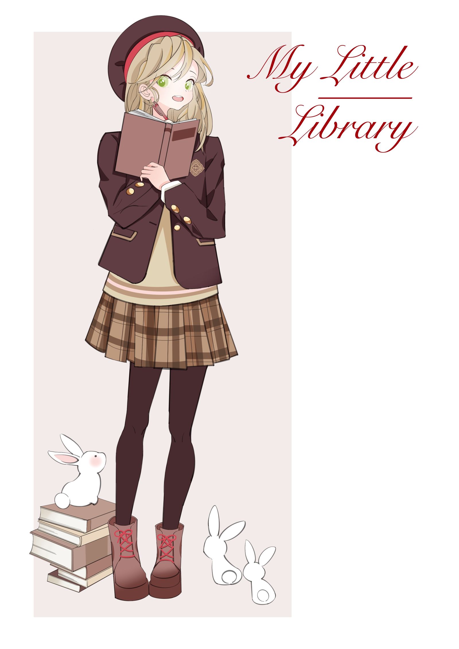 Little Library插画图片壁纸