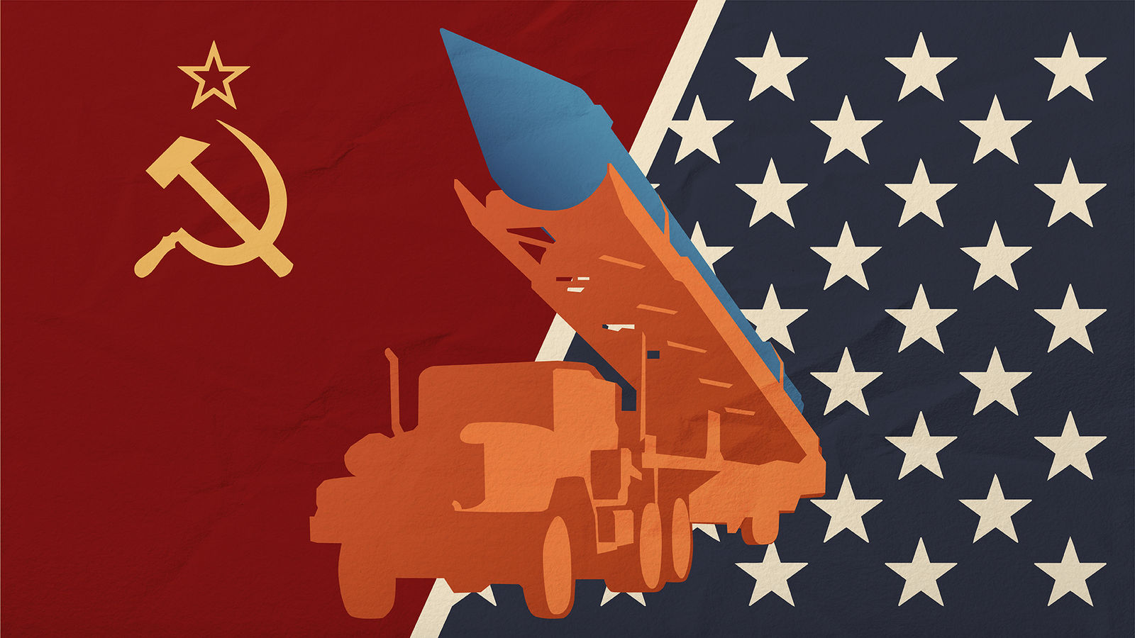 苏联海报风插画：苏联历史大事件插画图片壁纸
