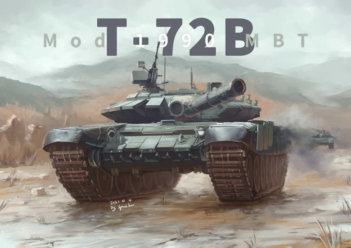 T-72B mod1990插画图片壁纸