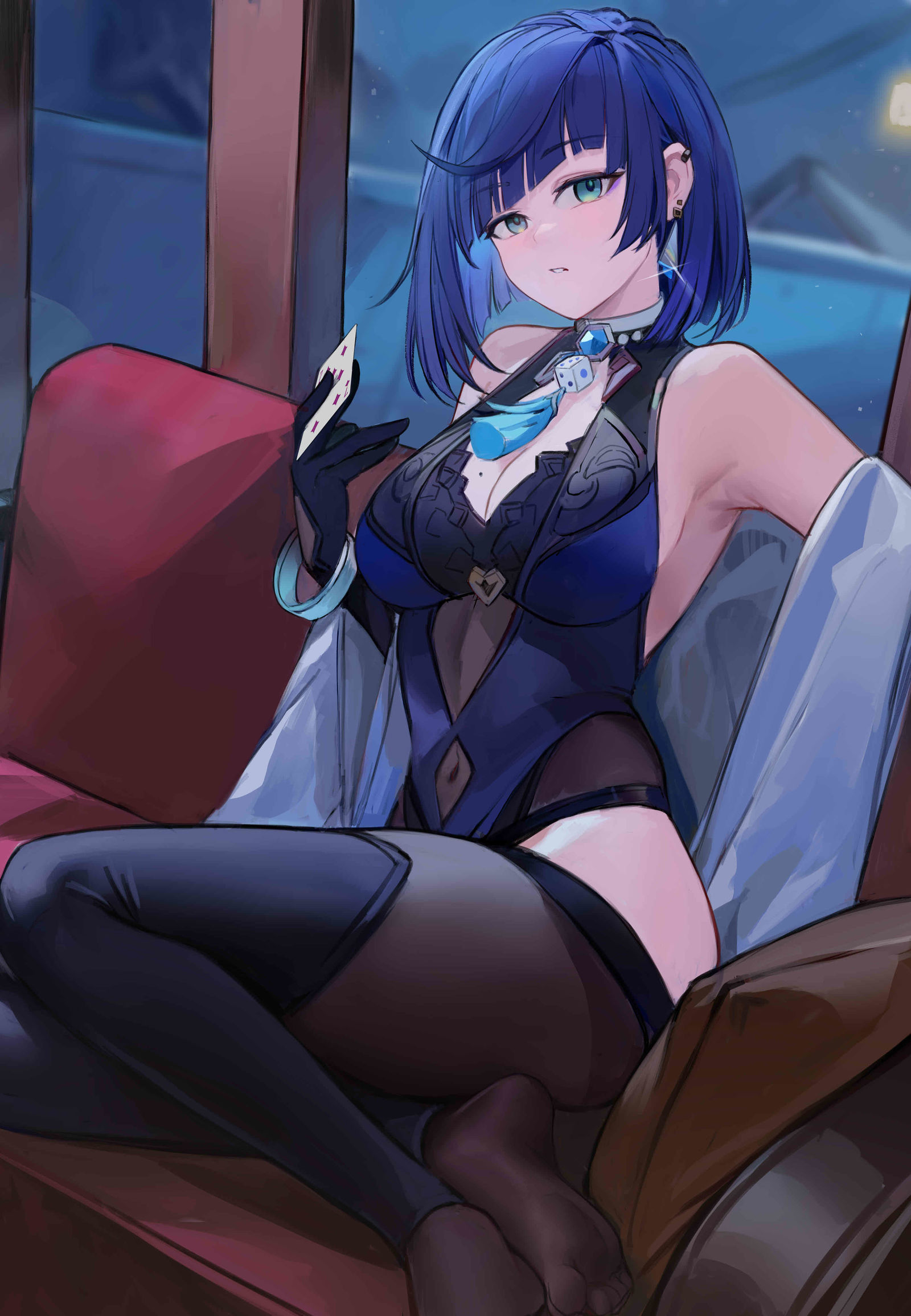 夜兰插画图片壁纸