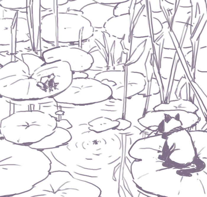 JOJO的奇妙之旅——池塘插画图片壁纸
