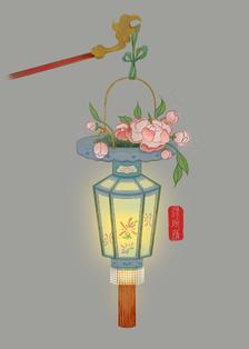 花瓶灯插画图片壁纸